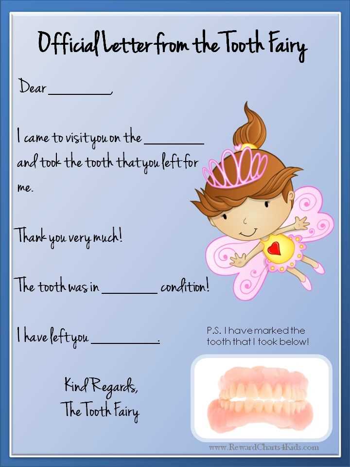 fairy letter template