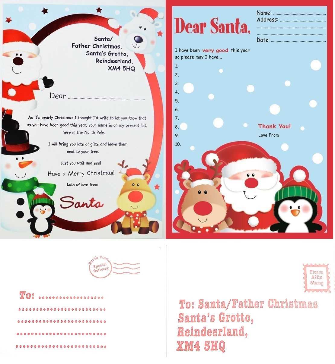 father christmas letter template printable