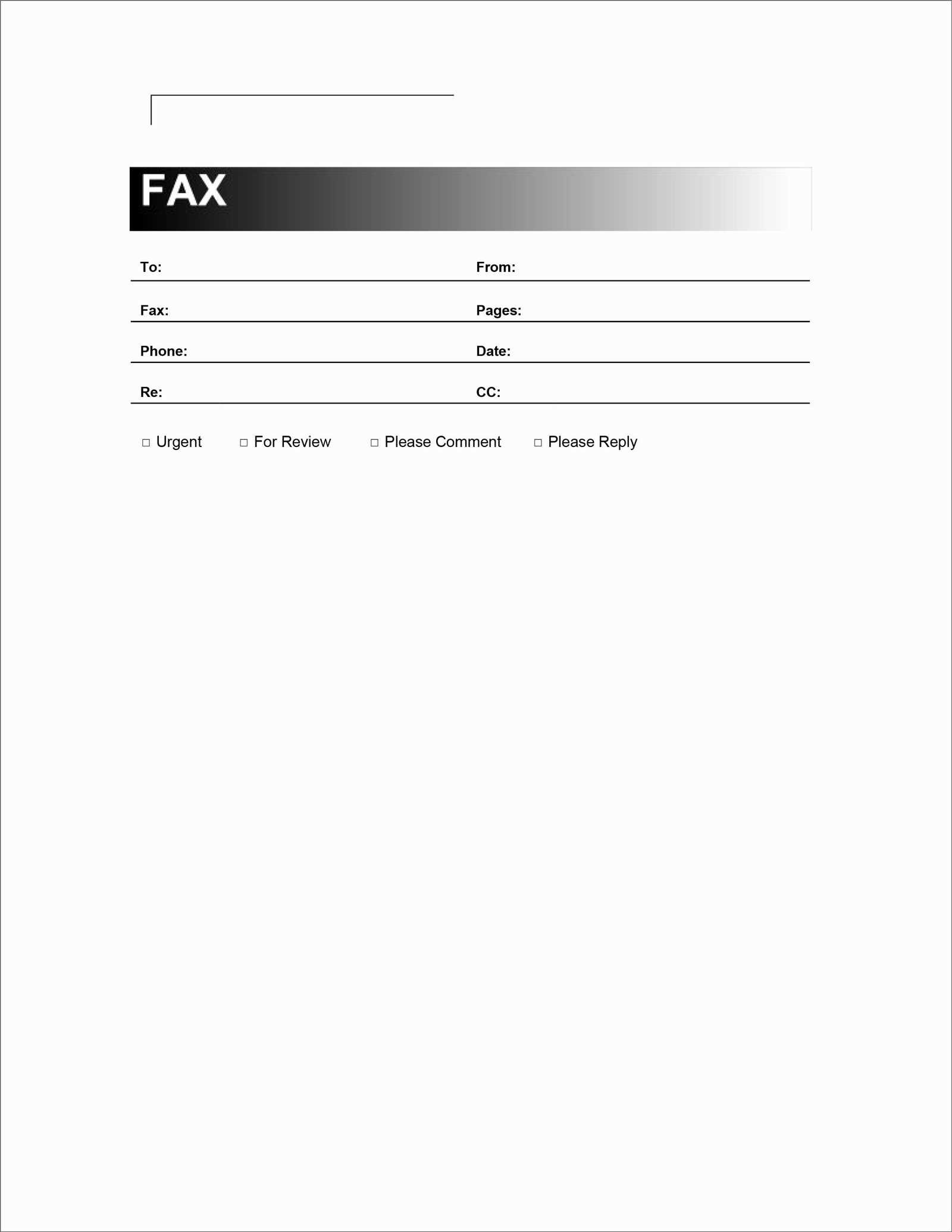 fax cover letter template google docs