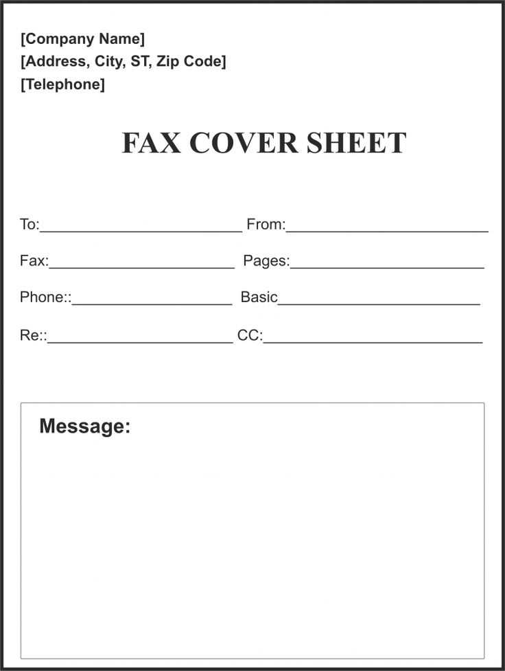 fax cover letter template google docs