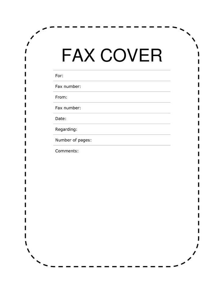 fax sheet cover letter template