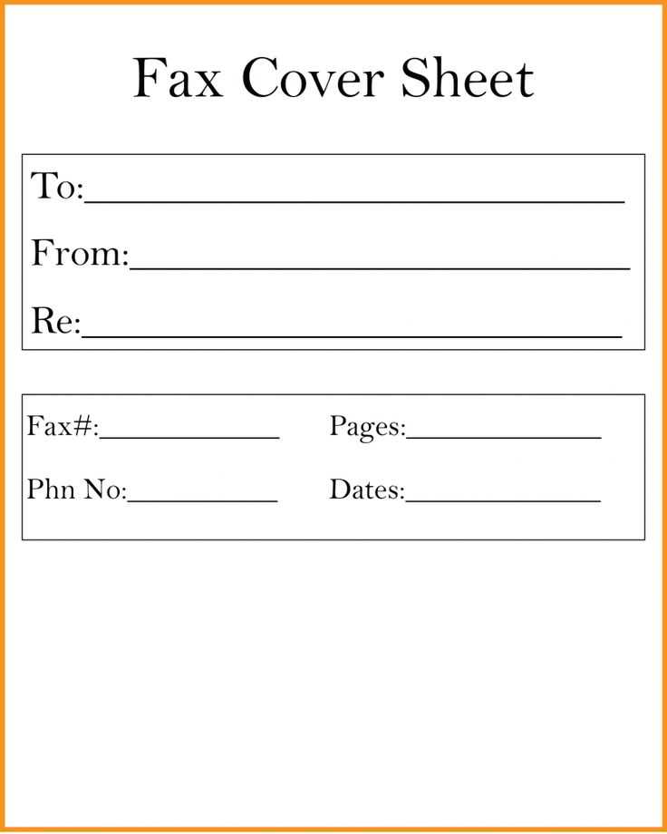 fax sheet cover letter template