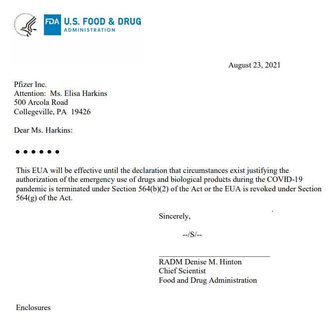 fda intended use letter template