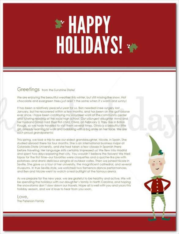 festive letter template