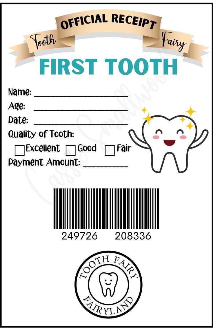 first tooth fairy letter template