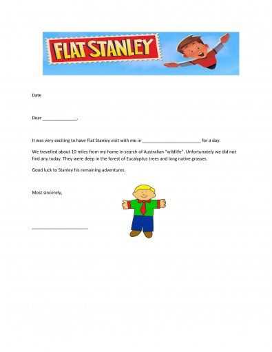 flat stanley letter template