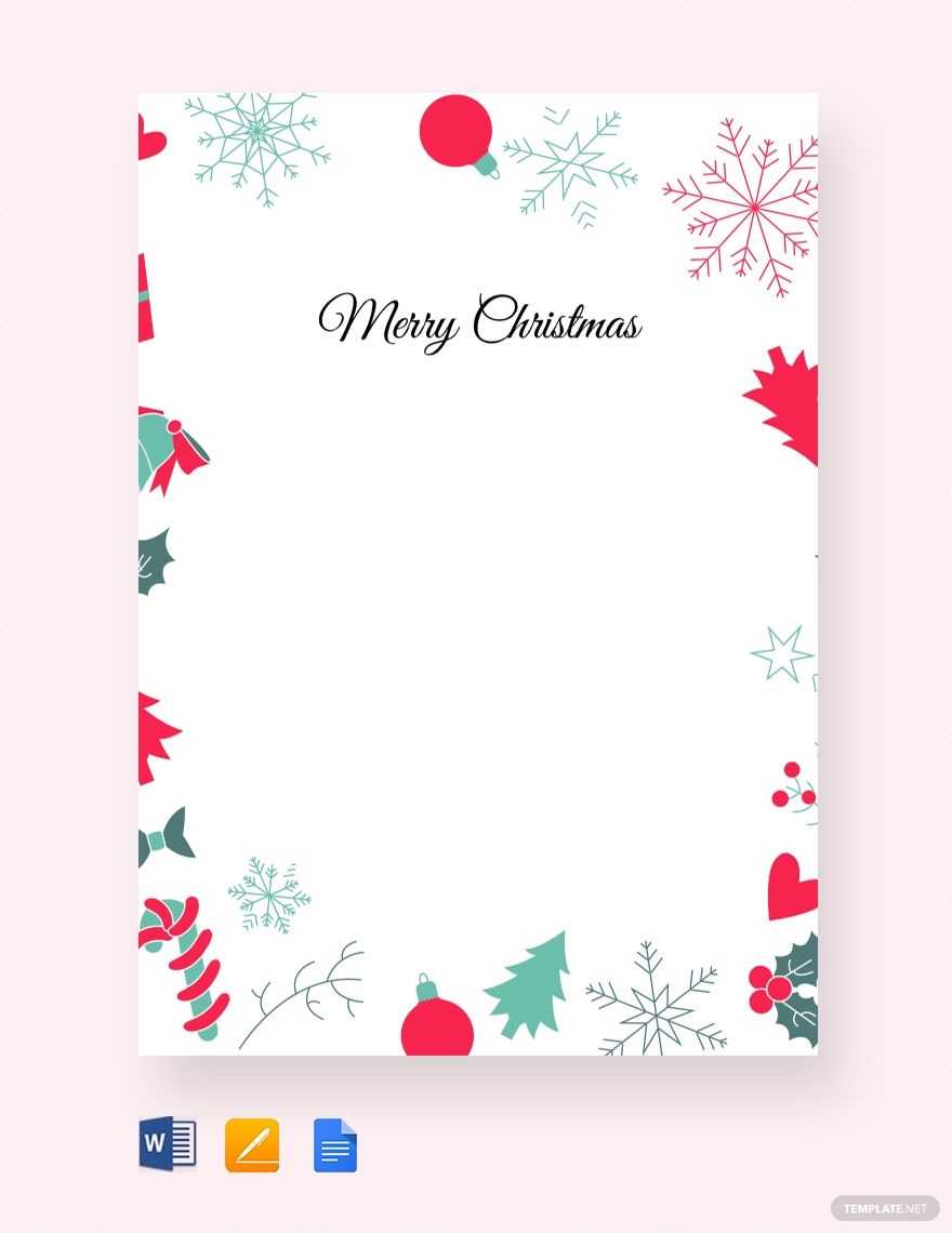 free christmas letter templates printable