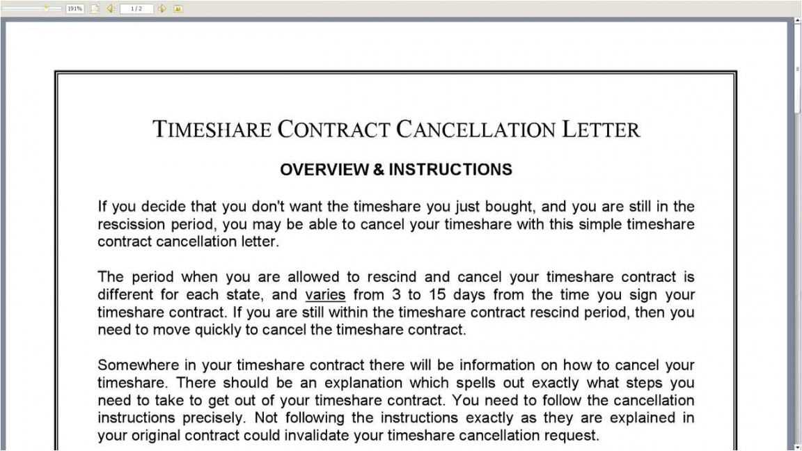 free contract cancellation letter template