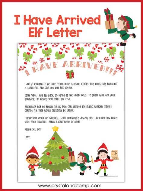 free elf letter template