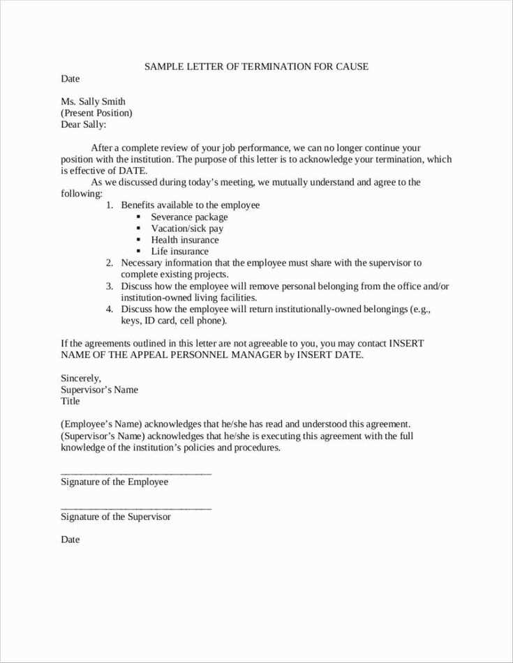 free employee termination letter template