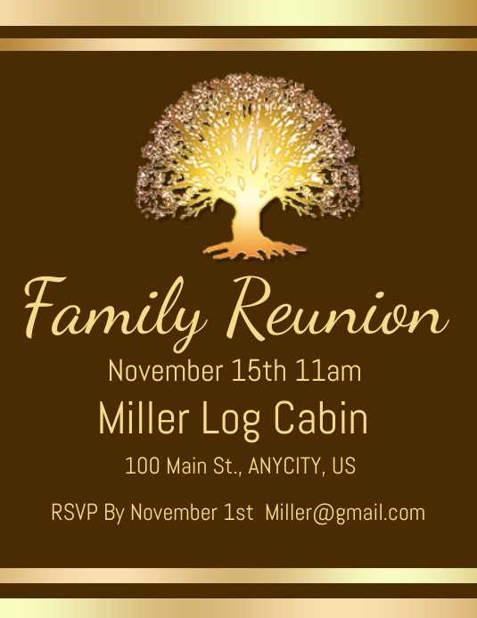 free family reunion letter templates