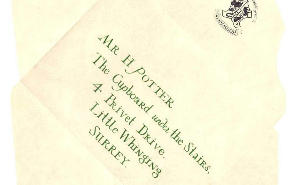 free harry potter letter template