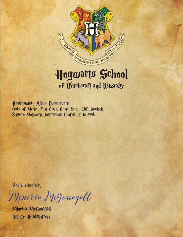 free harry potter letter template