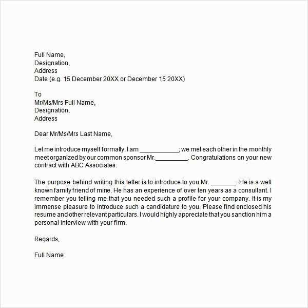 free introduction letter template