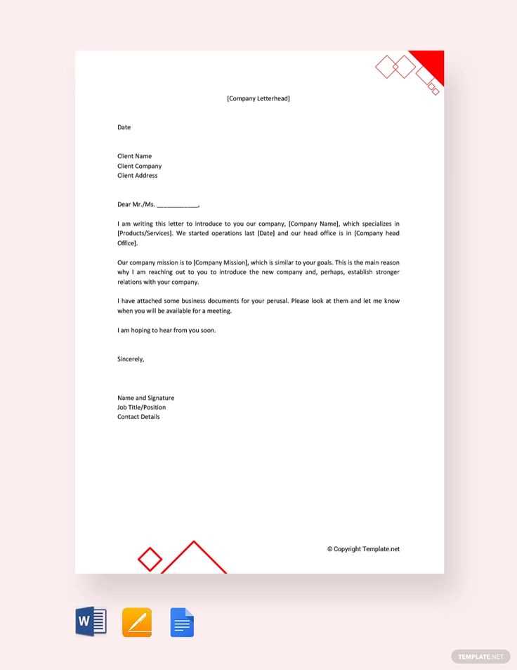 free introduction letter template