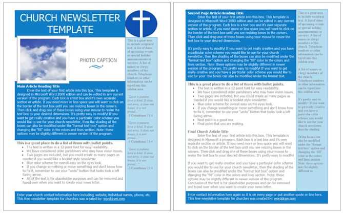 free news letter template