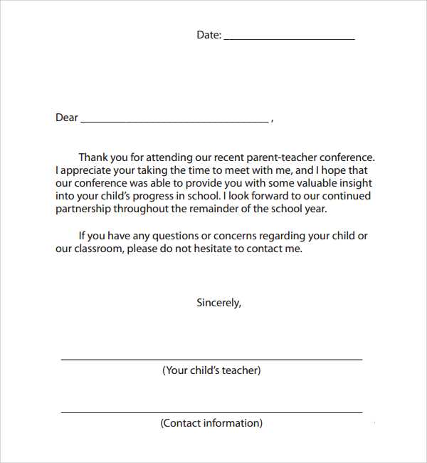 free parent letter template