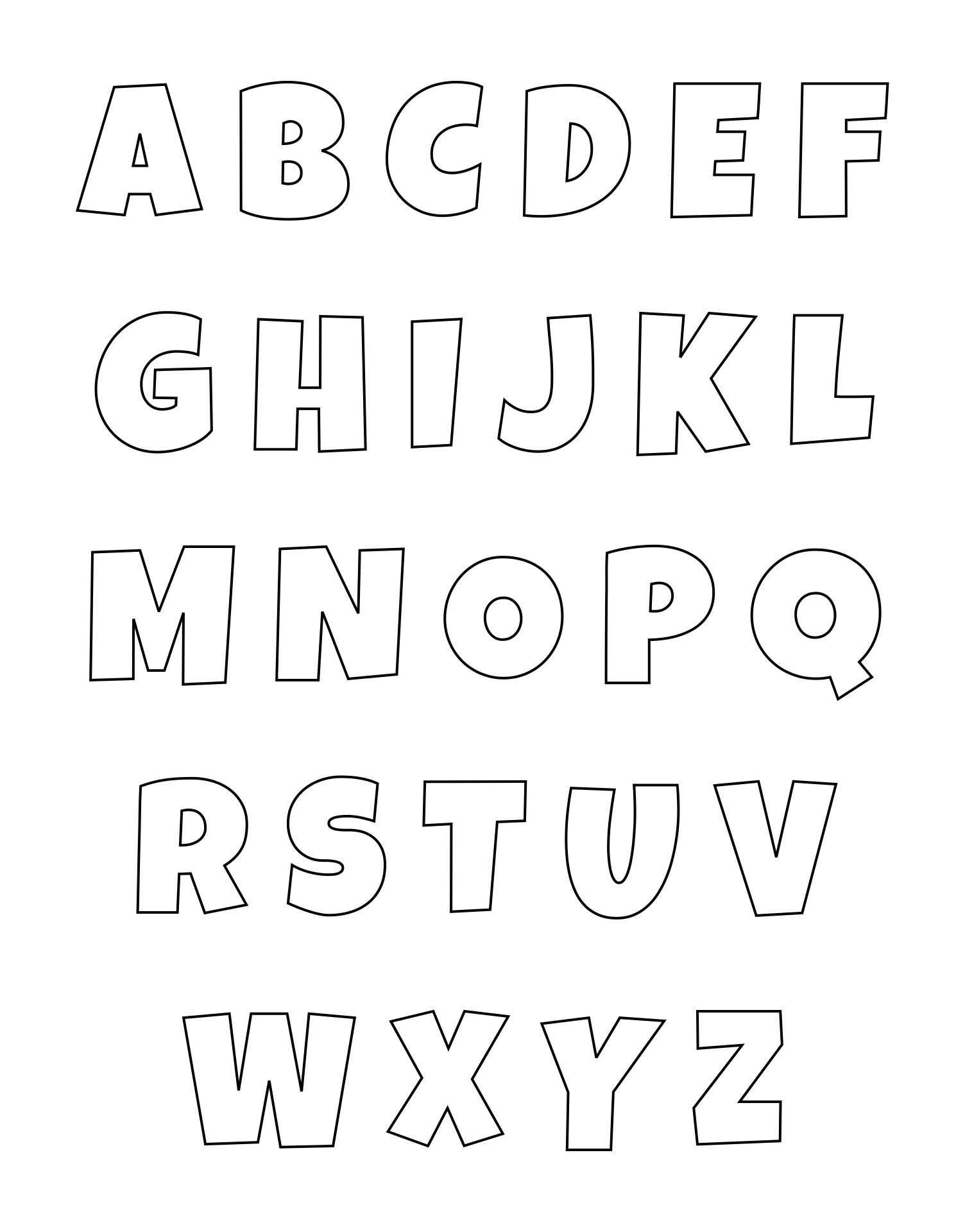 free printable 6 inch letter templates