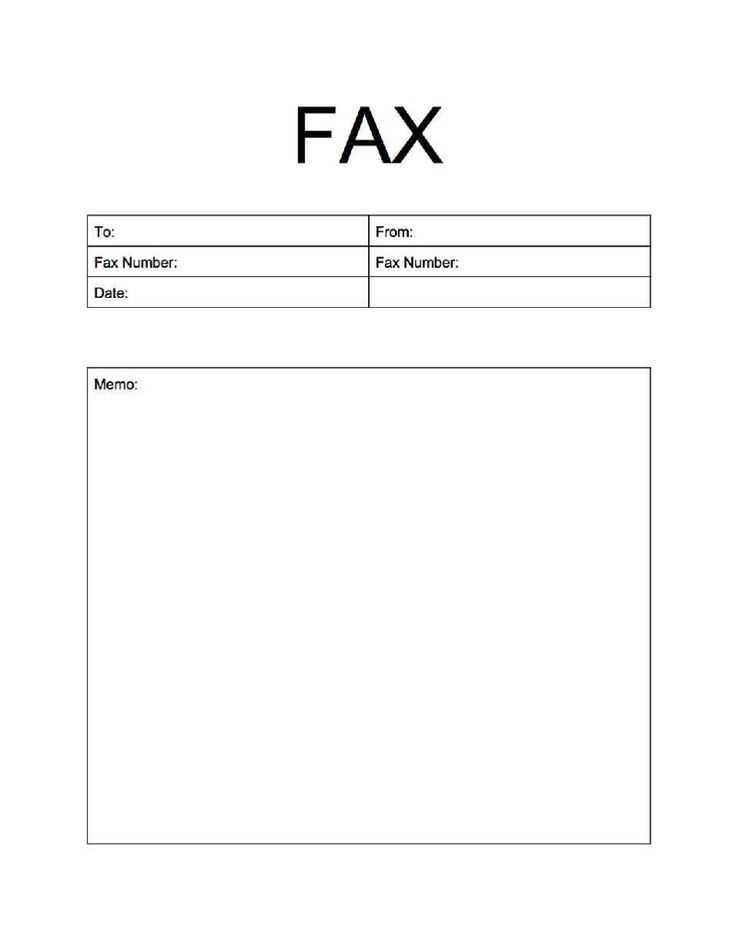 free printable fax cover letter template