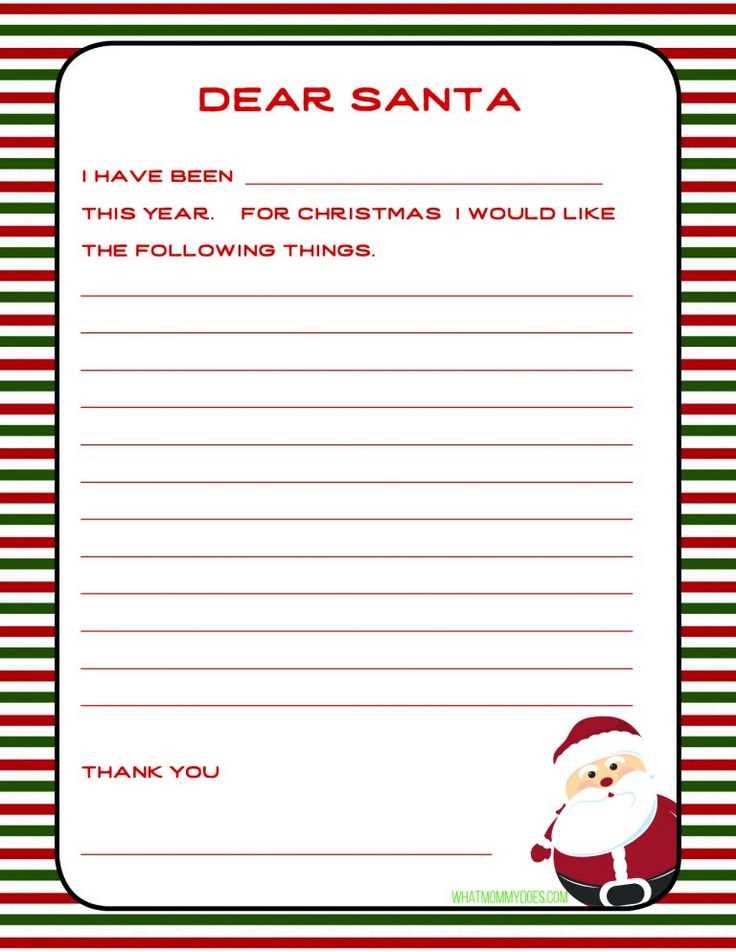 free printable from santa letter template