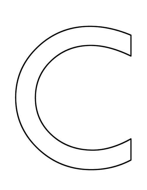 free printable letter c template