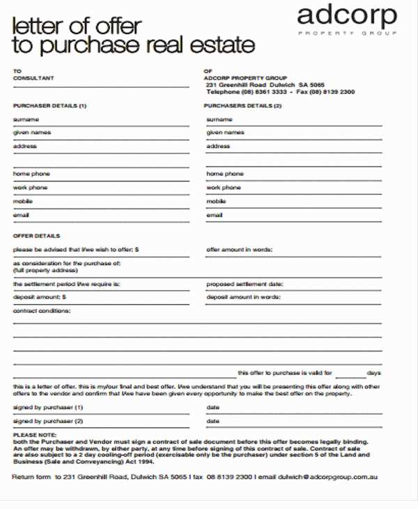 free real estate letter templates