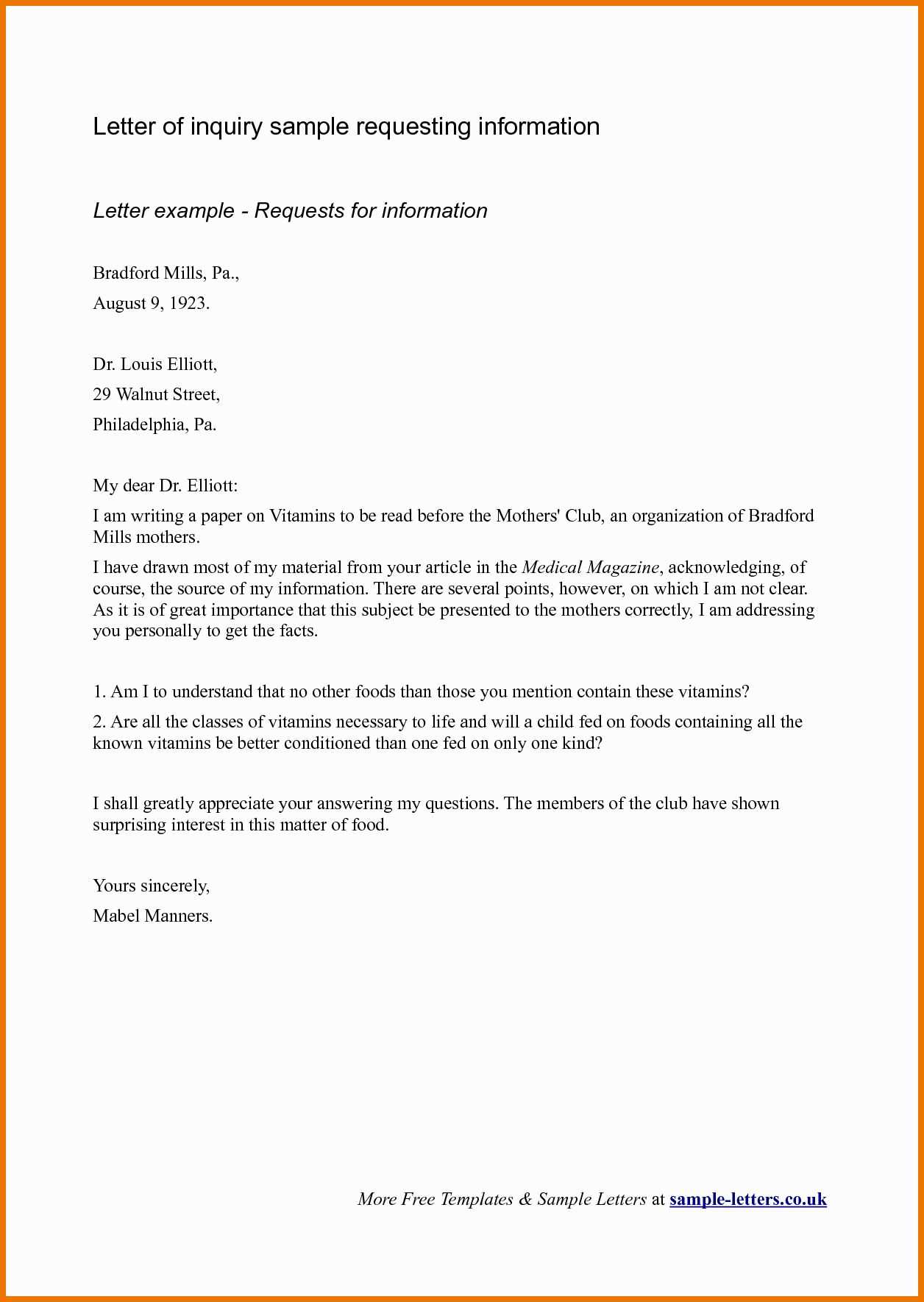 freedom of information request template letter