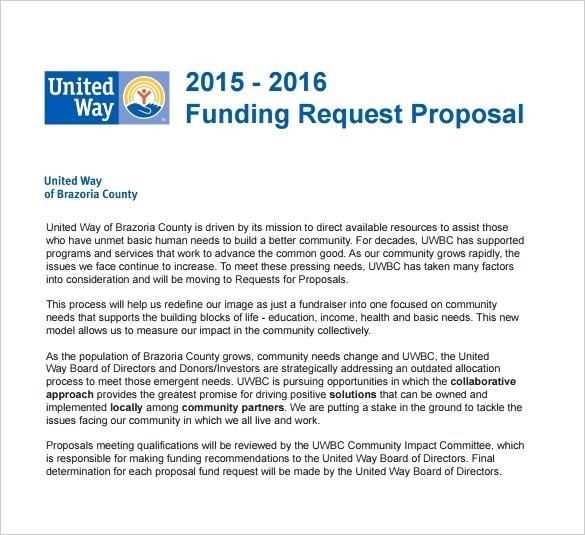 funding request letter template