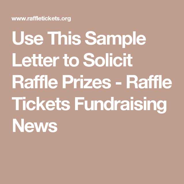 fundraising raffle prize donation letter template