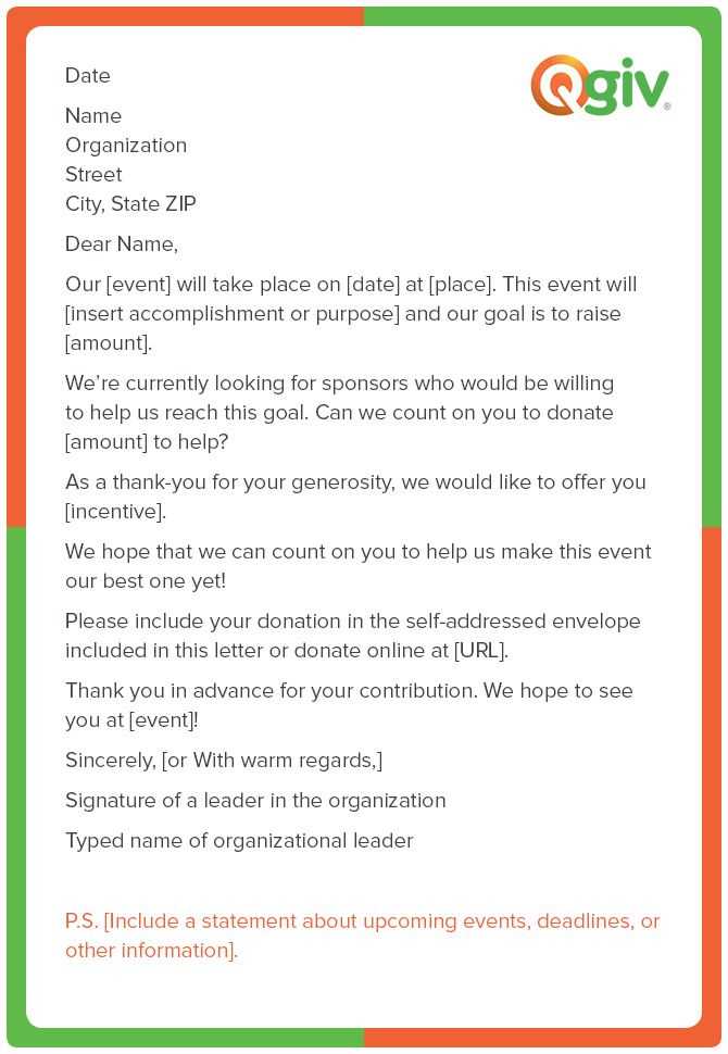 fundraising request letter template