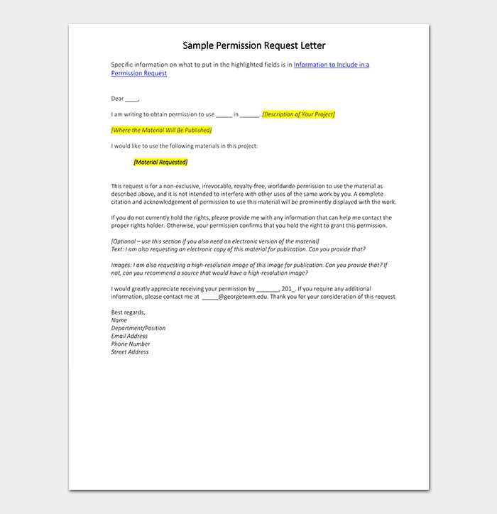 giving permission letter template