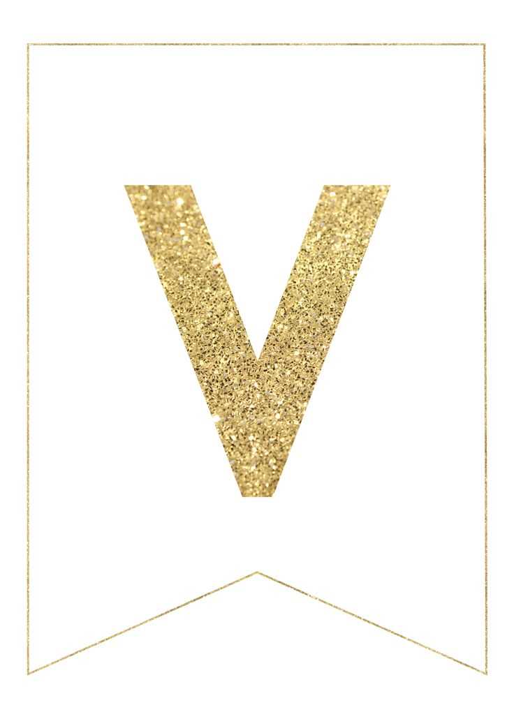 gold letter template