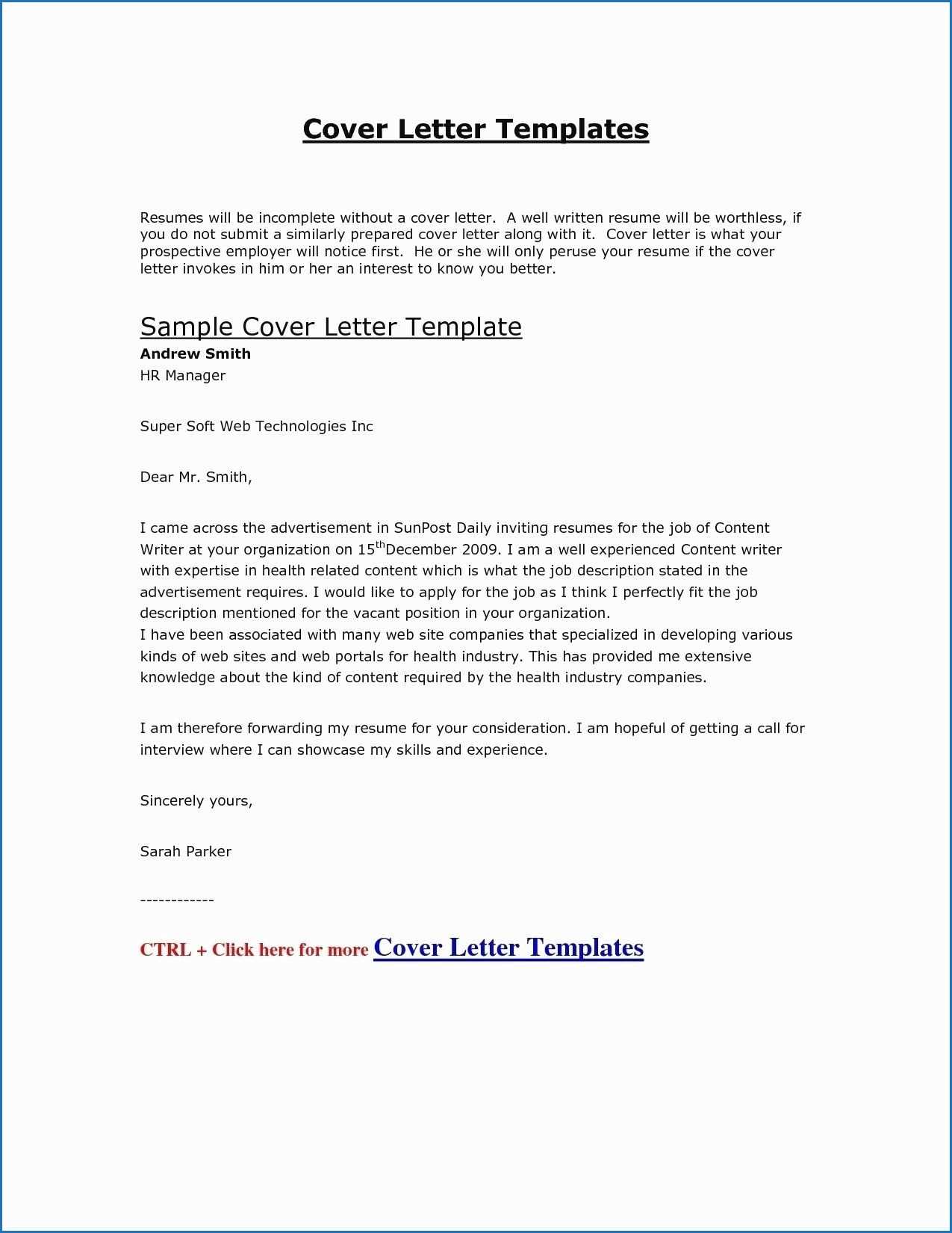 google docs cover letter template