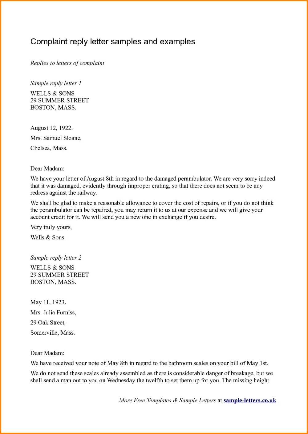 grievance letter template for work