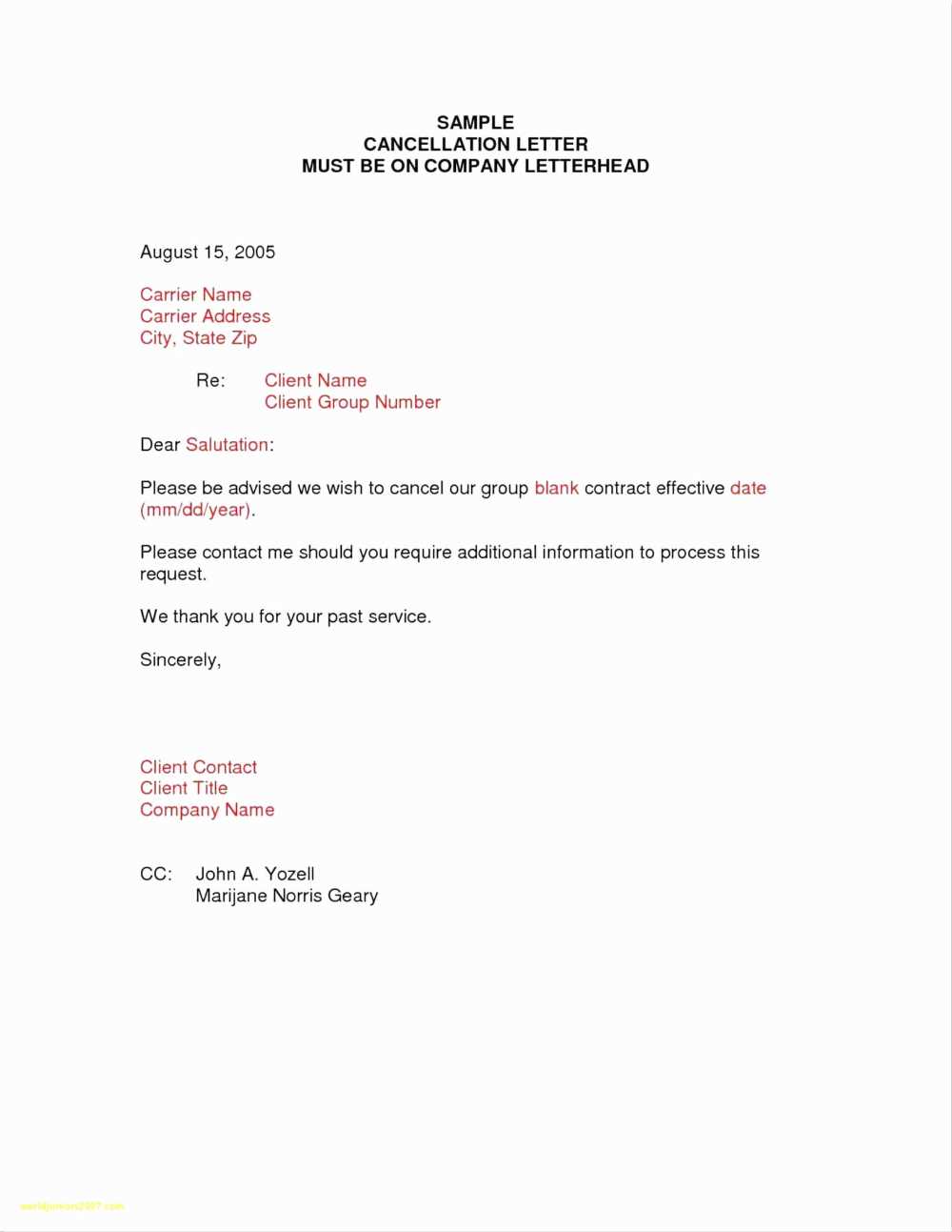 gym membership cancellation letter template free