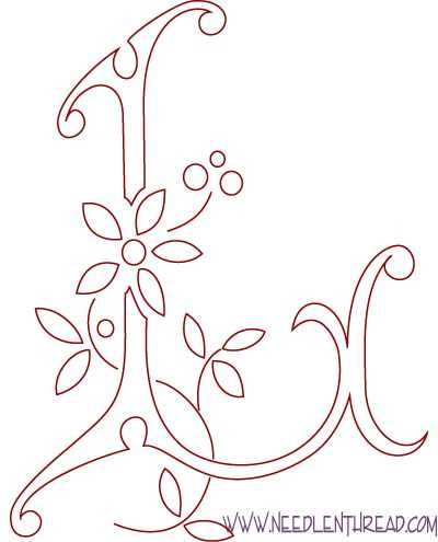 hand embroidery letter templates