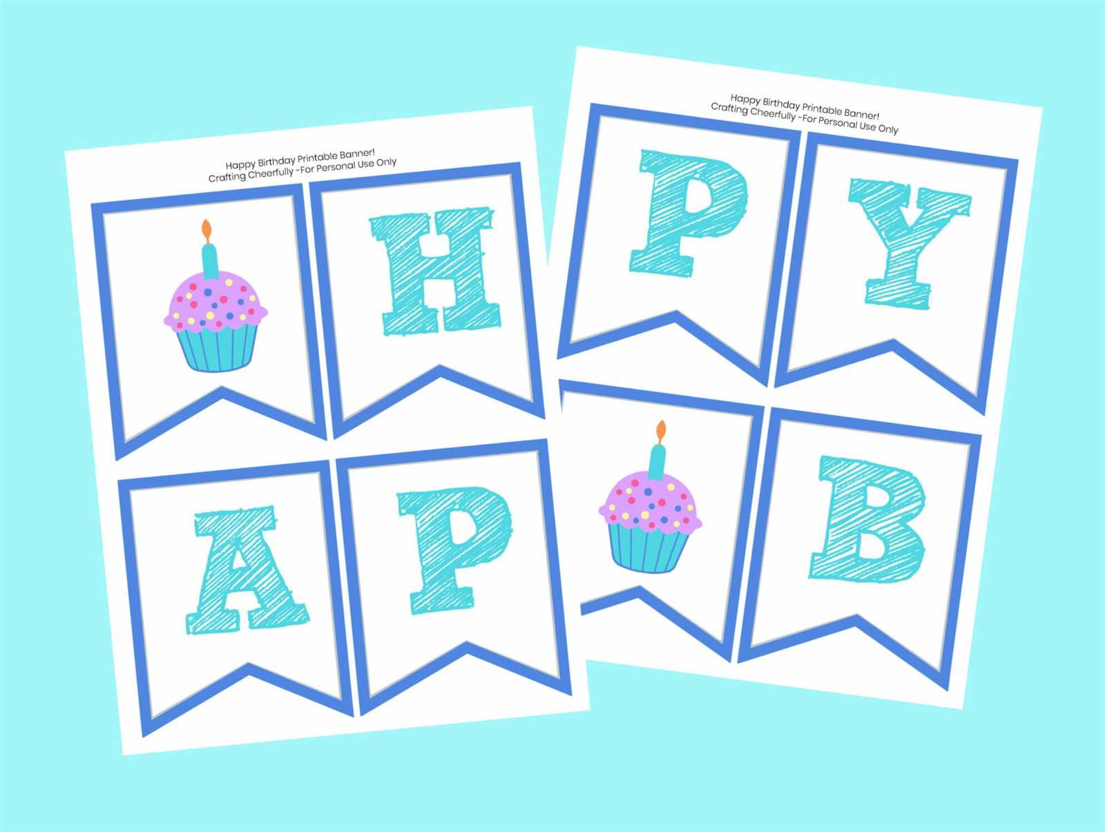 happy birthday banner letter template