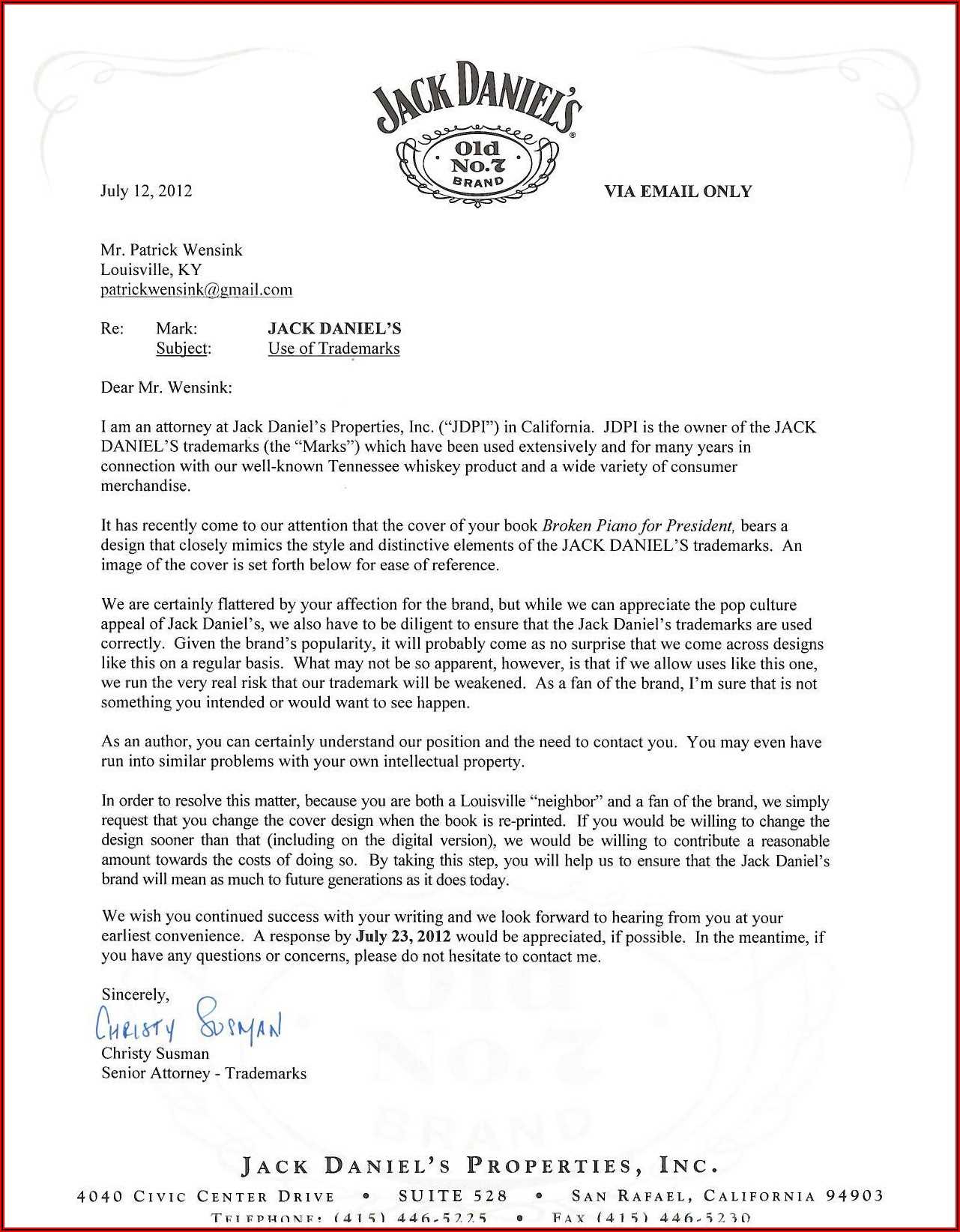 hoa cease and desist letter template