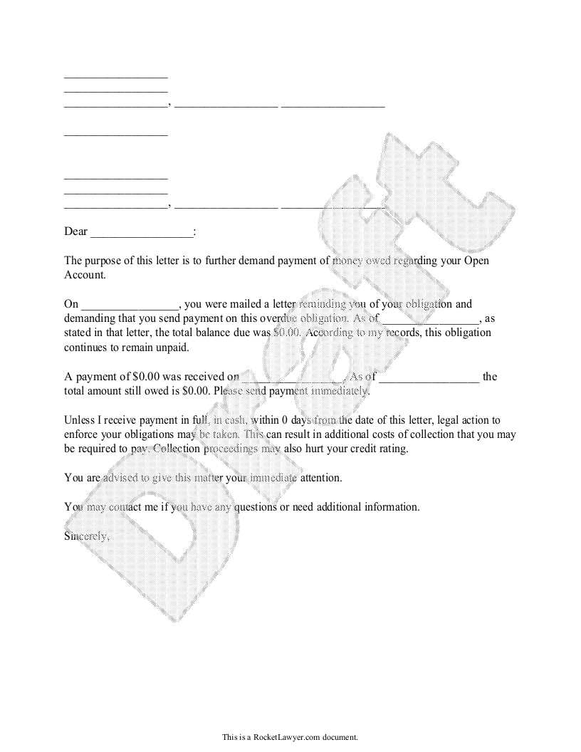 hoa dues letter template