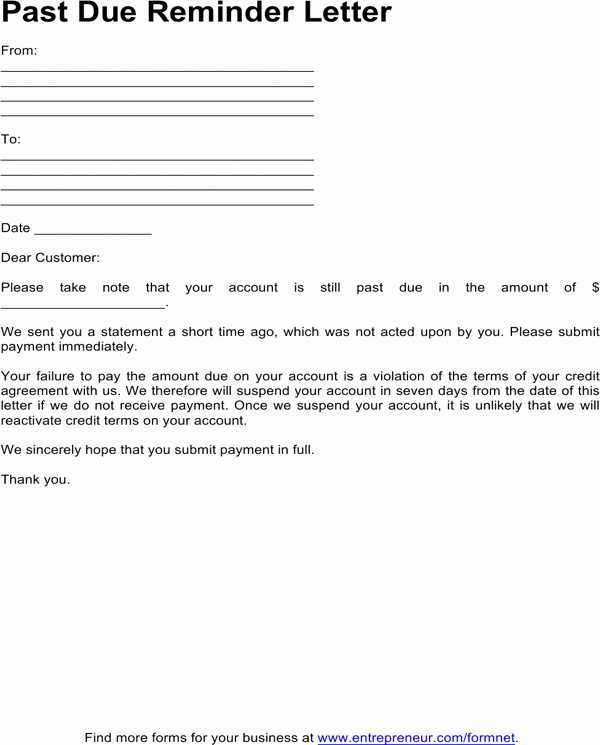 hoa dues letter template