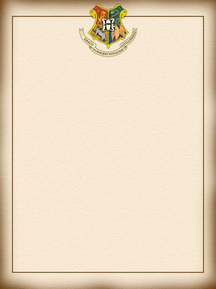 hogwarts letter template pdf