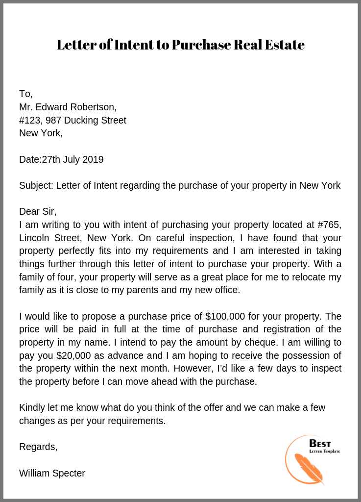 home buyer letter to seller template