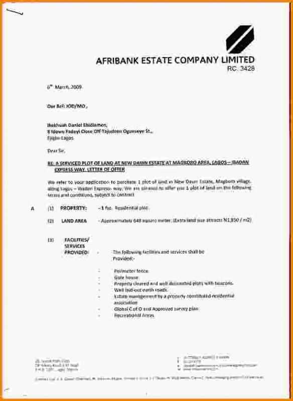 house purchase offer letter template