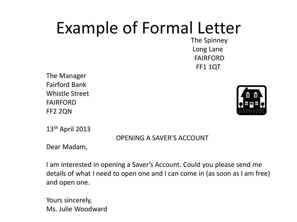 how to write an official letter template