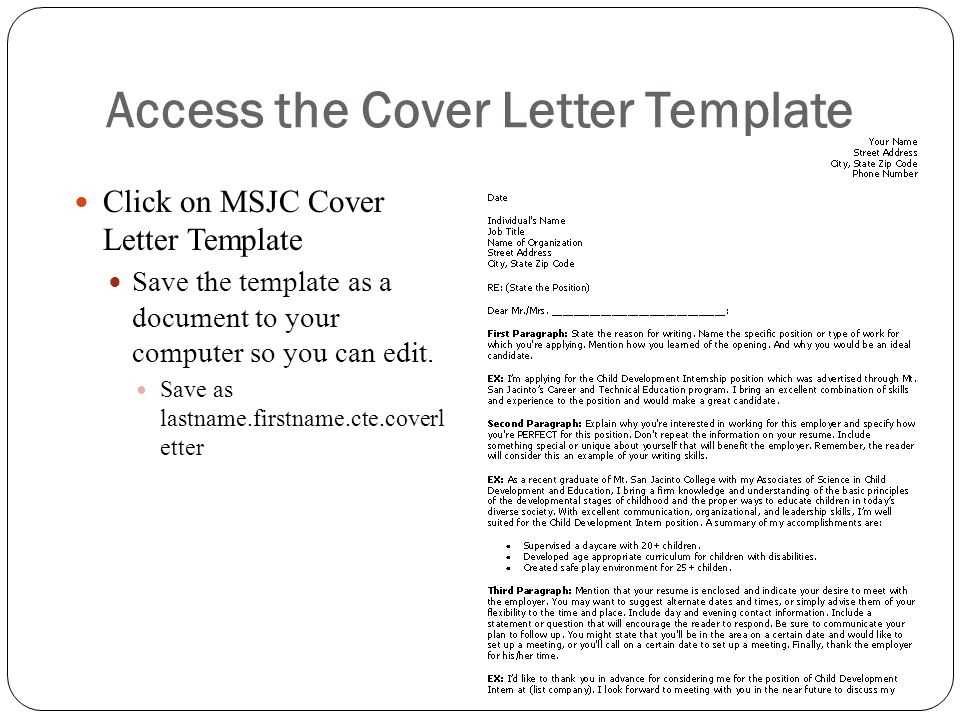 how to write the perfect cover letter template