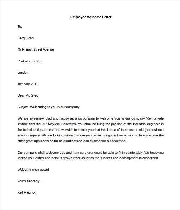 hr letter of concern template