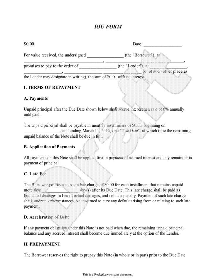 iou letter template