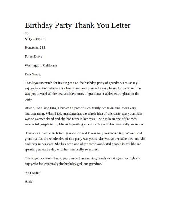 kindergarten thank you letter template