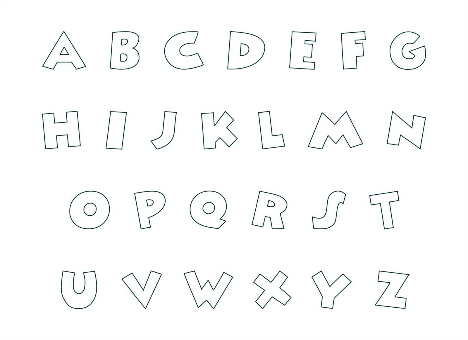 large alphabet letter templates