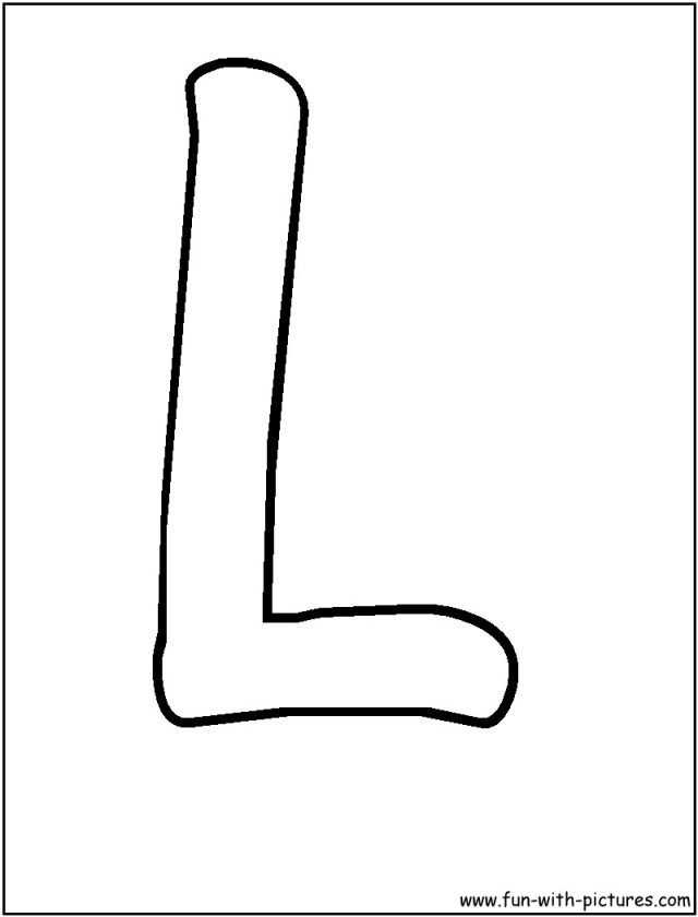 large letter l template